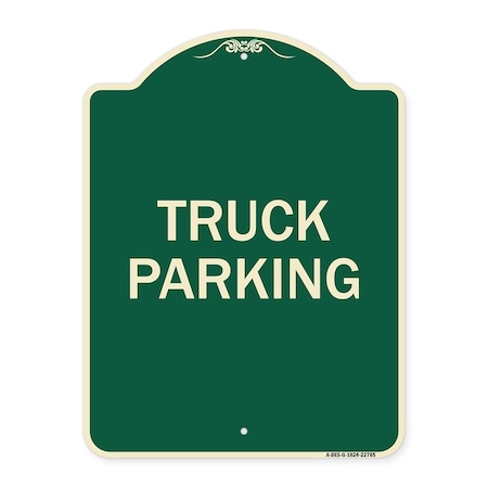 Signmission Truck Truck Parking Heavy-Gauge Aluminum Architectural Sign, 24" x 18", G-1824-22785 A-DES-G-1824-22785